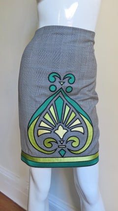 Gianni Versace Reversible Skirt with Elaborate Applique 1990s