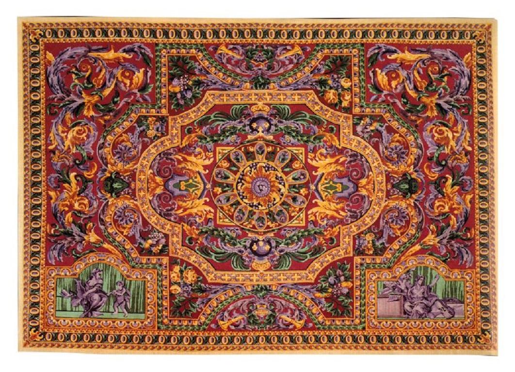 Other Gianni Versace - Arazzo Red Rug For Sale