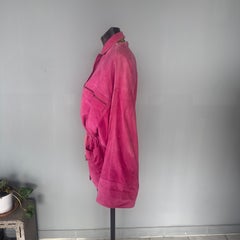 Gianni Versace archive 90s suede parka with silk lining