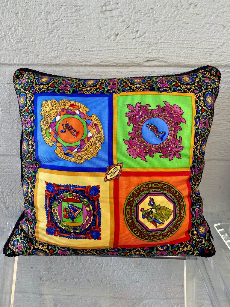 Gianni Versace Atelier Rare Vintage Silk Pillows A Pair
