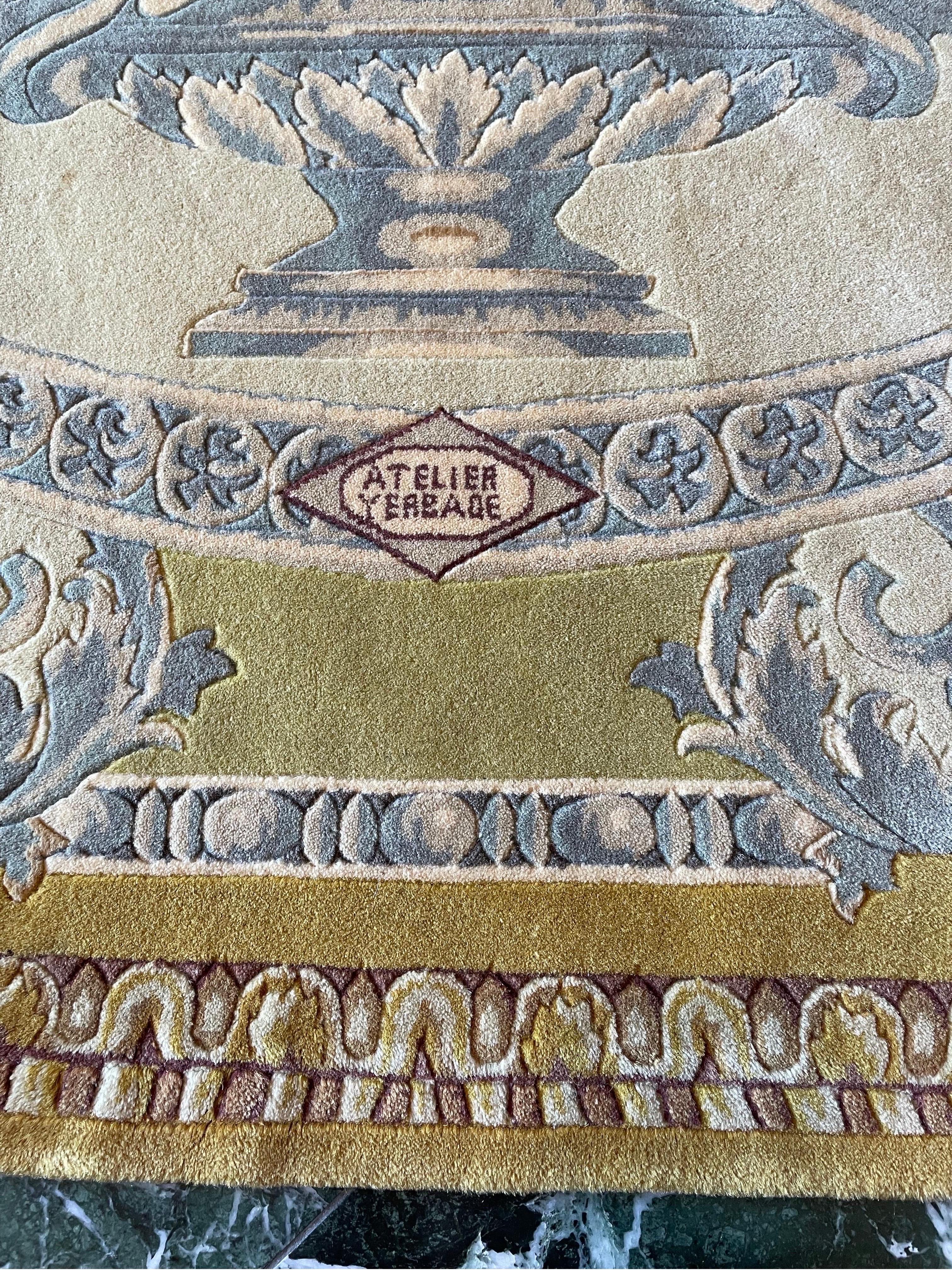 Fine XX secolo Gianni Versace Atelier Rugs Lana e Seta Annodato a Mano RARO Dimensioni 5' 5