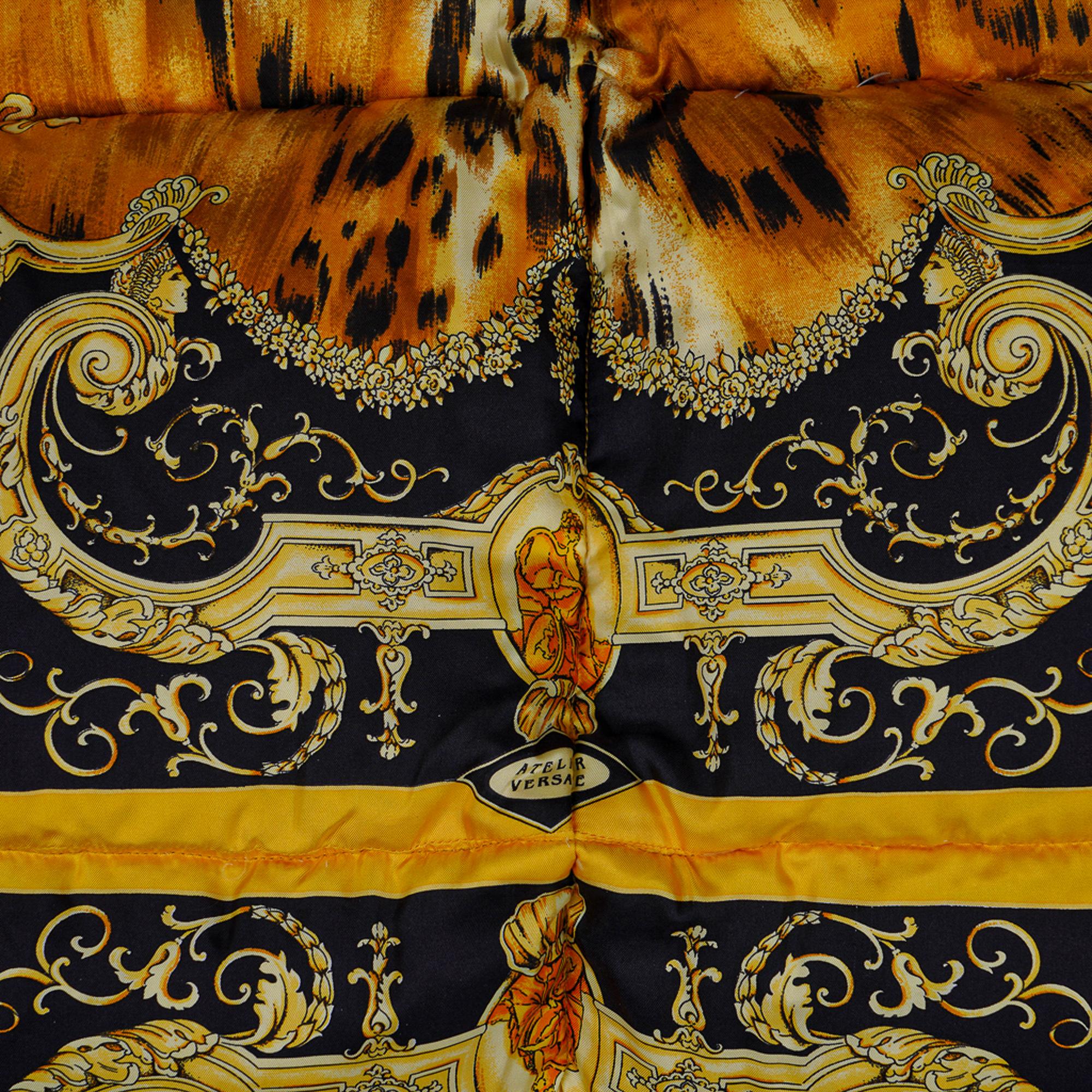 Gianni Versace Atelier Vintage Bettdecke Gänsedaunen Europäische König Reversible Neu 7