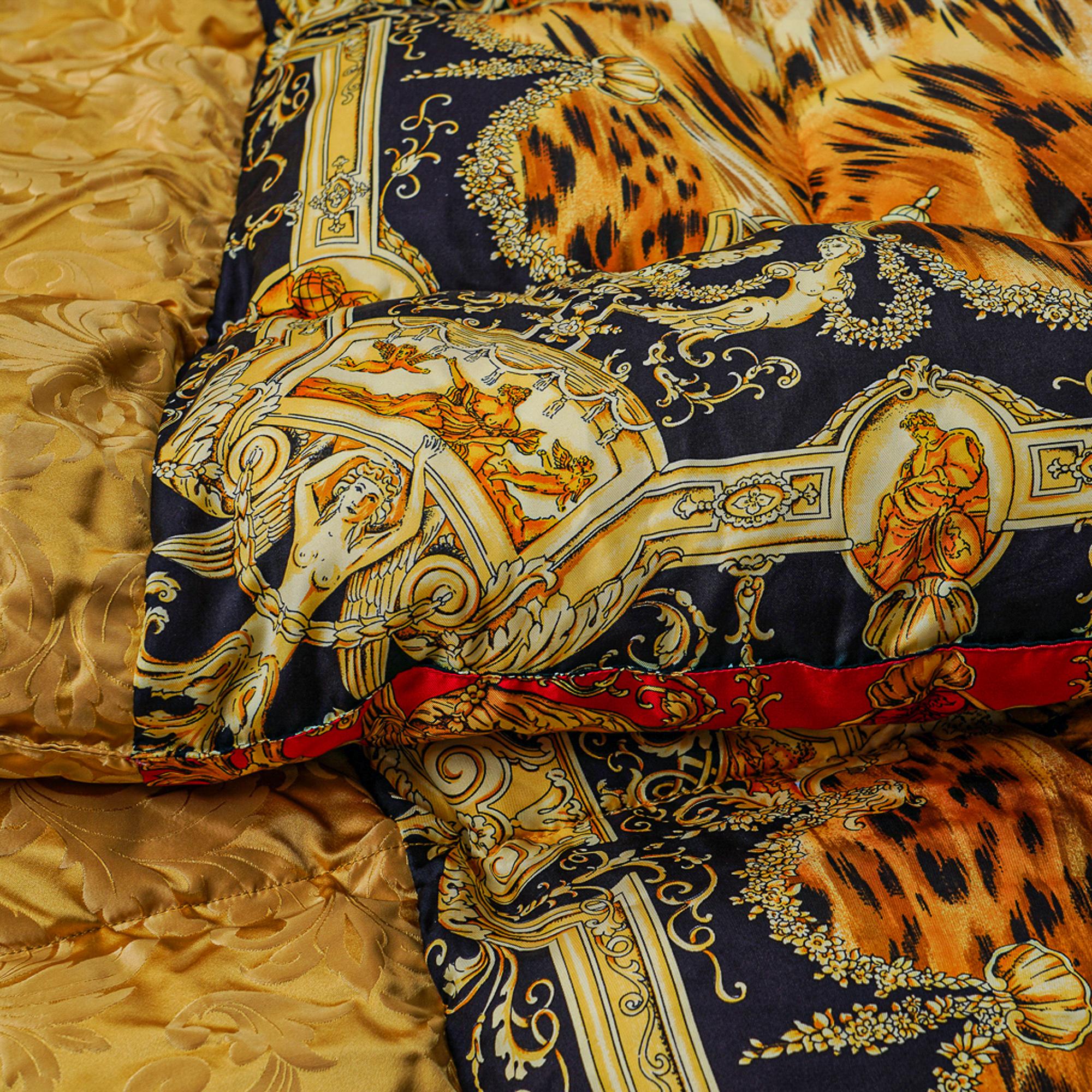 Gianni Versace Atelier Vintage Bettdecke Gänsedaunen Europäische König Reversible Neu 9