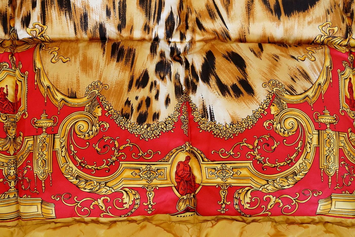 Gianni Versace Atelier Vintage Bettdecke Gänsedaunen Europäische König Reversible Neu im Zustand „Neu“ in Miami, FL