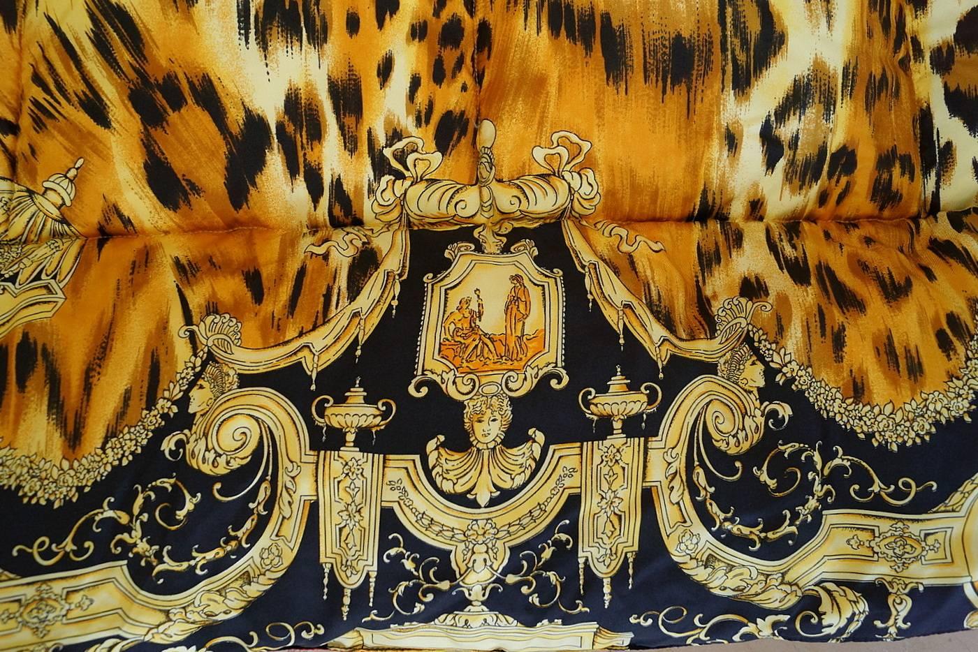 Gianni Versace Atelier Vintage Bettdecke Gänsedaunen Europäische König Reversible Neu 4
