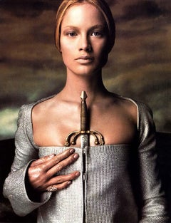 Gianni Versace Autumn/Winter 1998 Runway Campaign Meisel Silver Studded Jacket