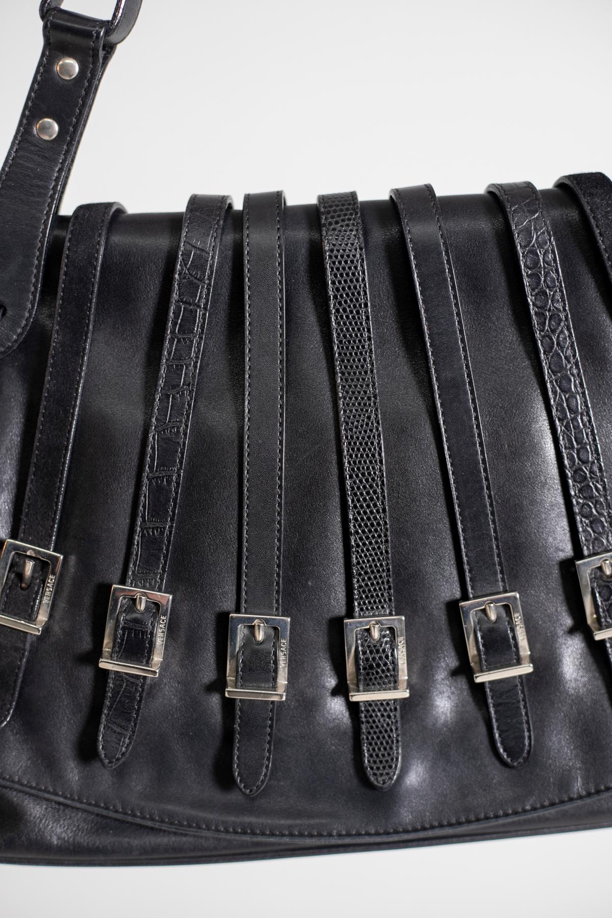 lined leather bag