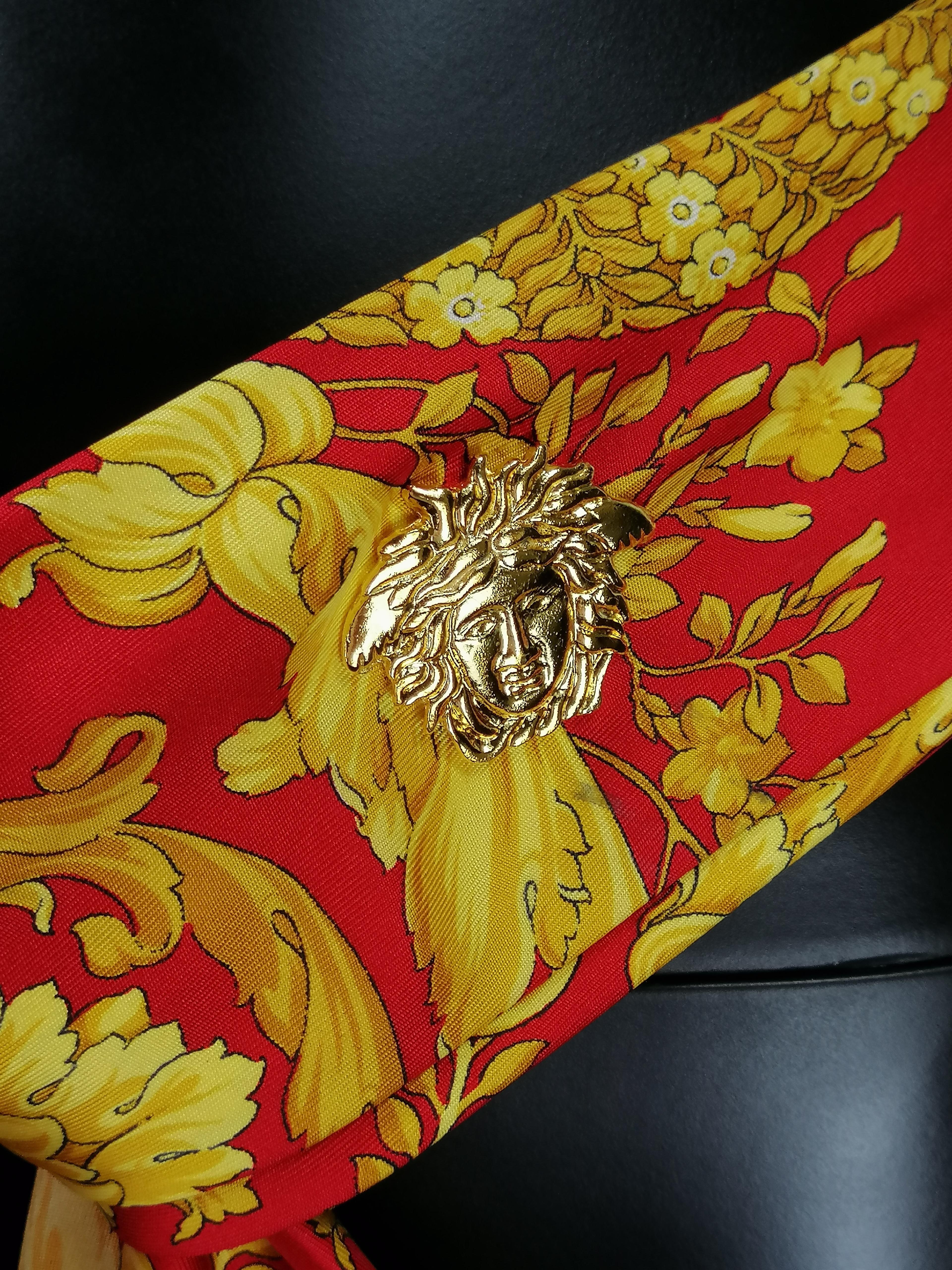 GIANNI VERSACE barocco silk scarf and belt For Sale 8