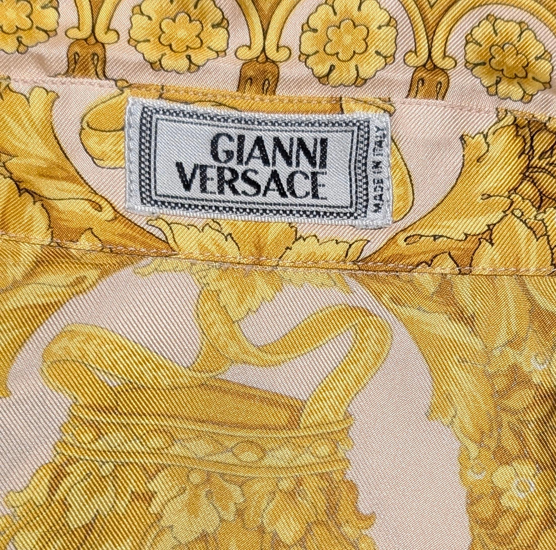 GIANNI VERSACE Barocco Seidenhemd  F/W 1991 im Angebot 6