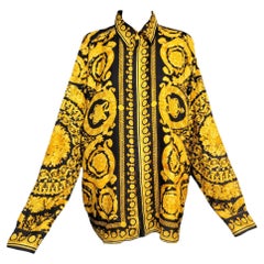 Gianni Versace Barocco Silk Shirt from 1995 Men's IT50