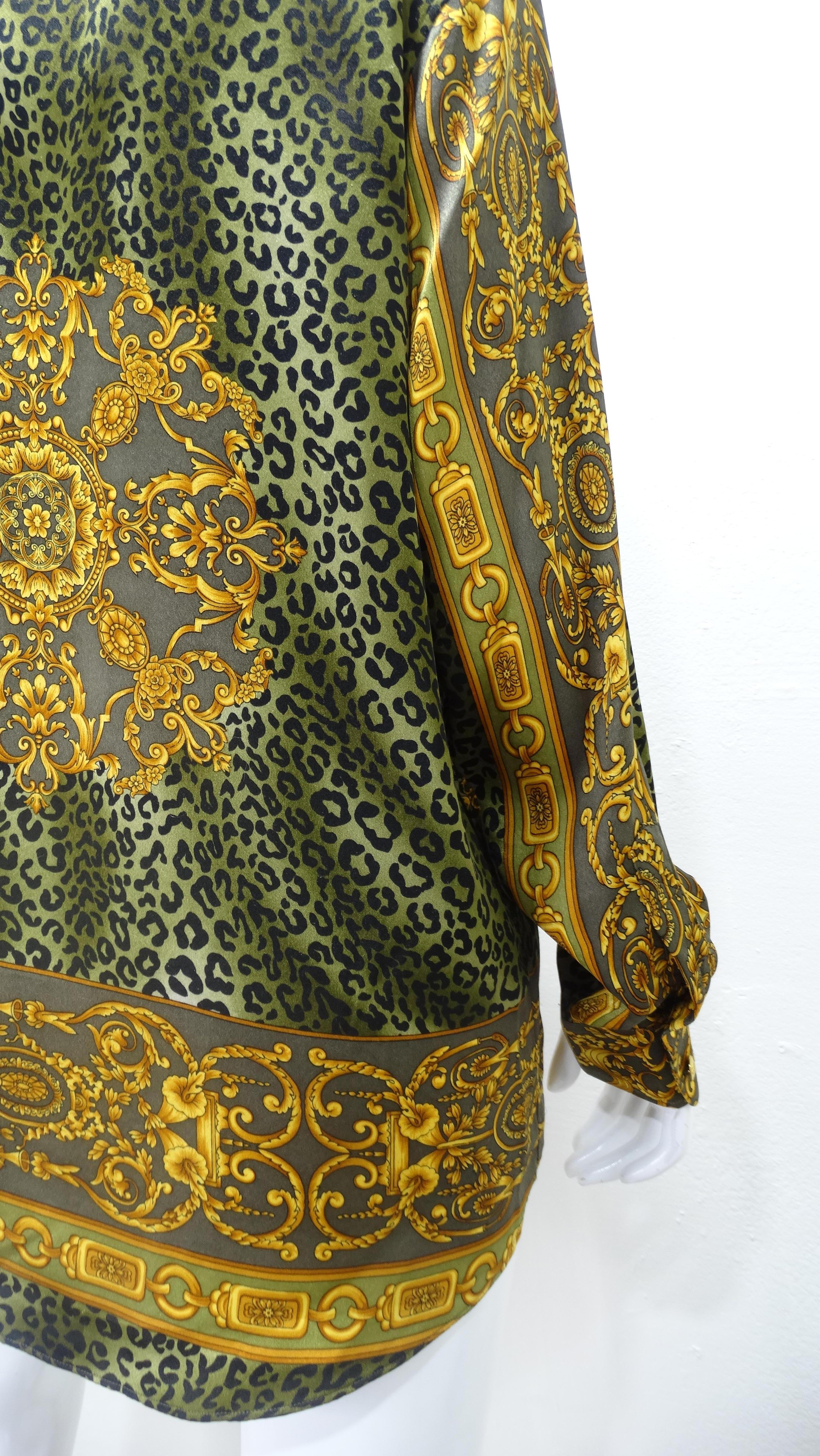 designer leopard print blouse