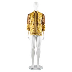 Gianni Versace Baroque Print Silk Shirt Autumn Winter 1992