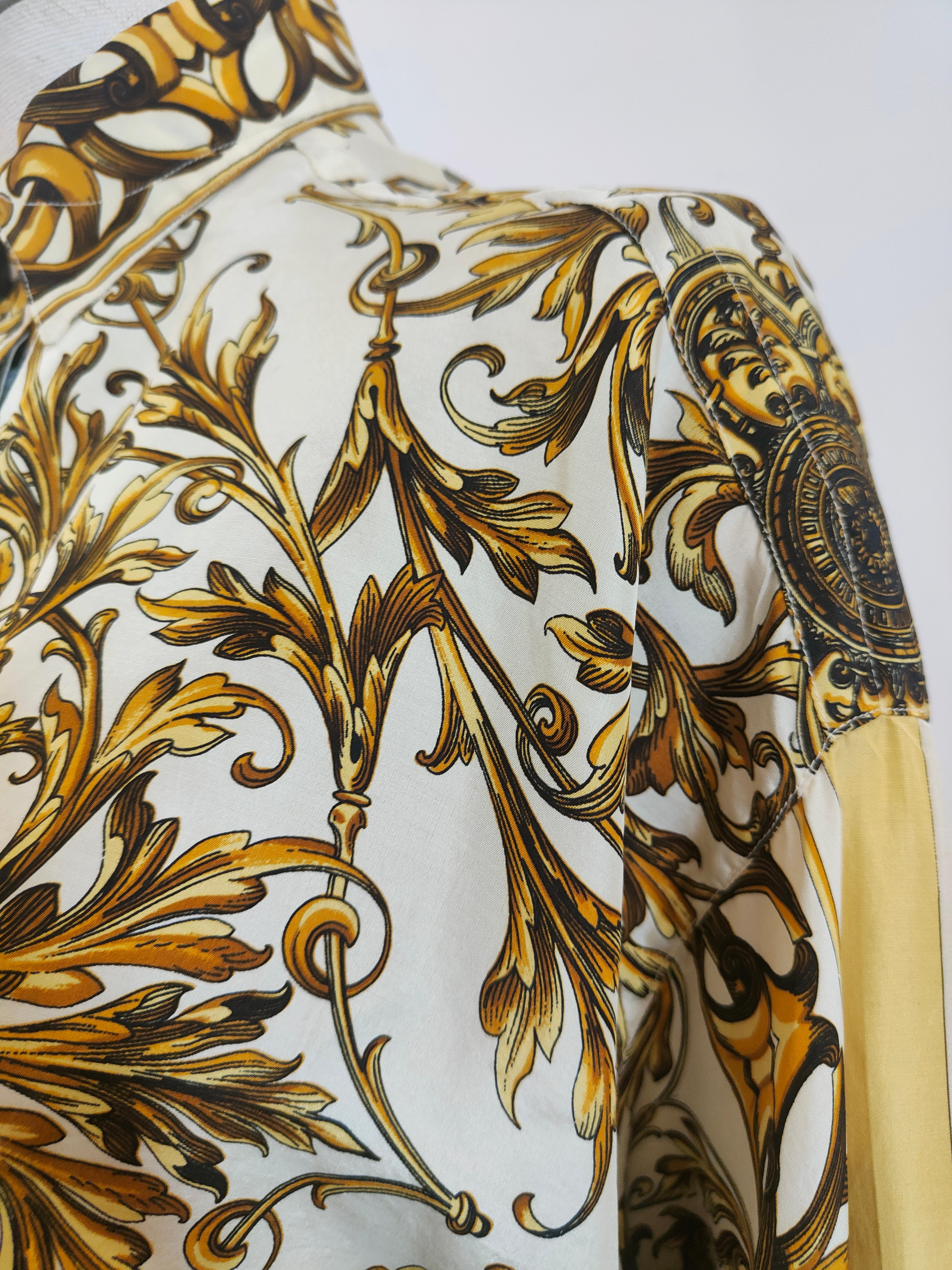 Gianni Versace baroque silk shirt For Sale 6