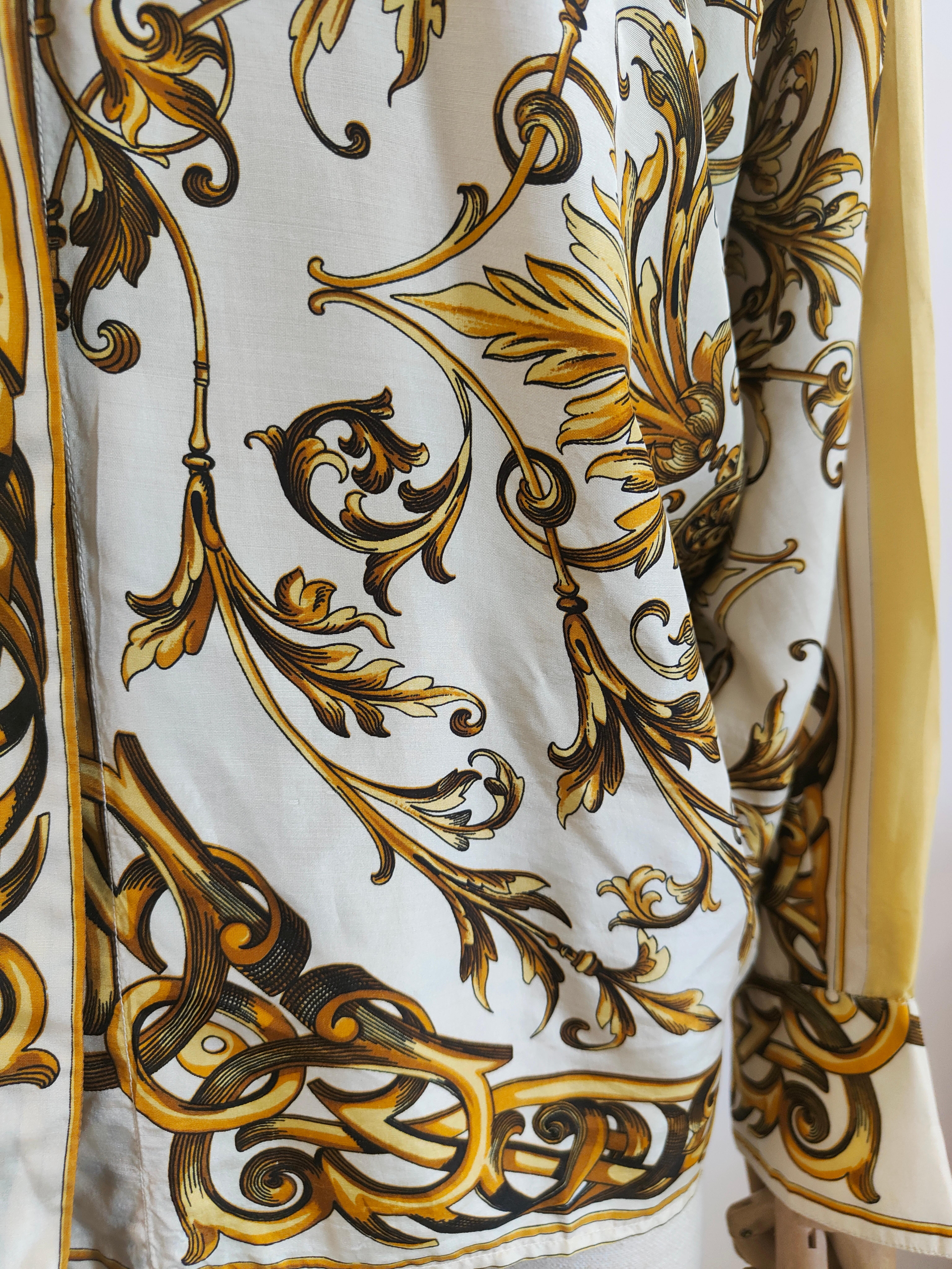 Gianni Versace baroque silk shirt For Sale 7