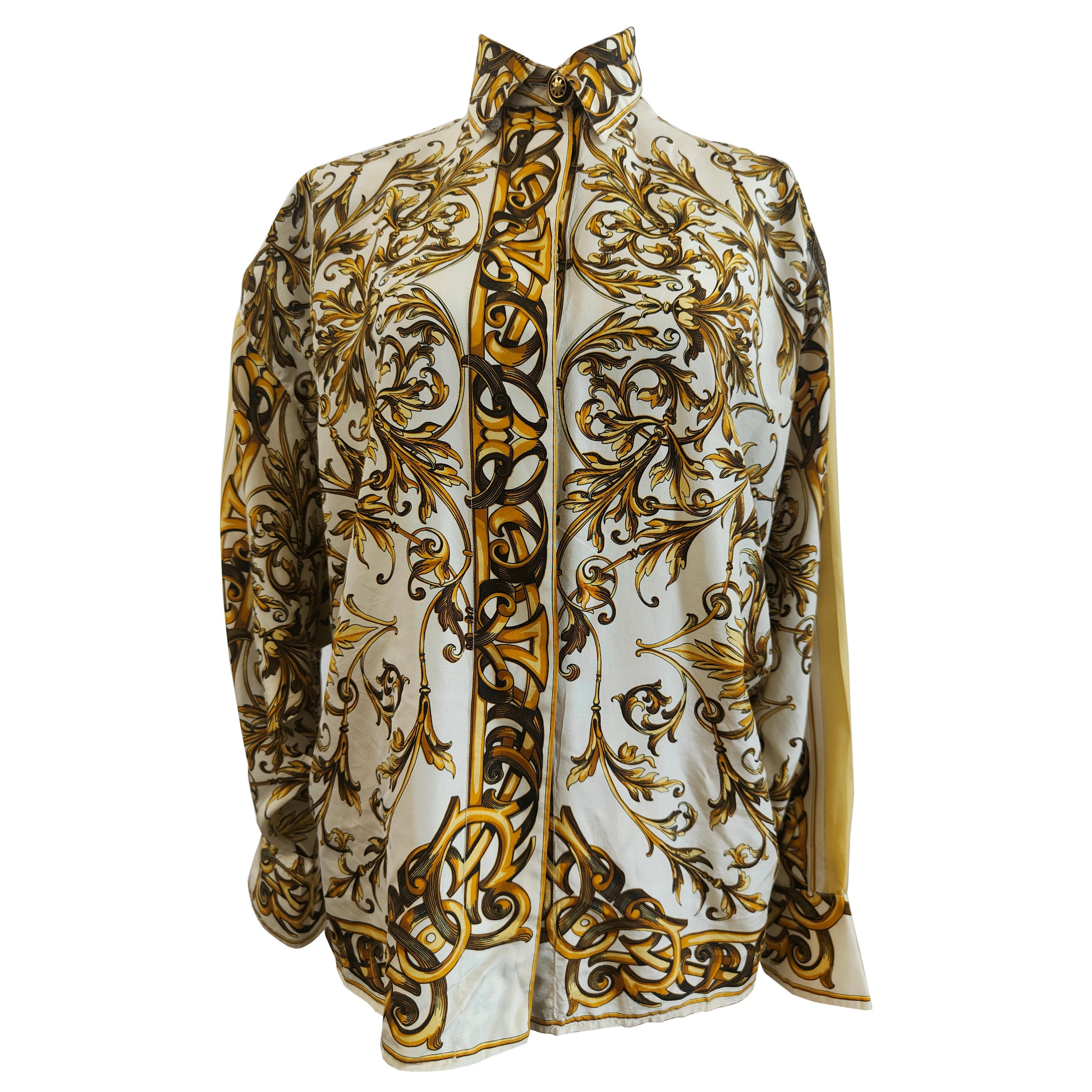 Camisa de seda barroca Gianni Versace