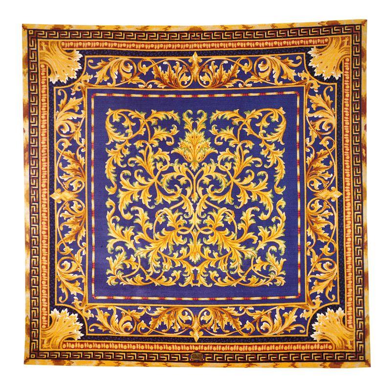blue versace rug