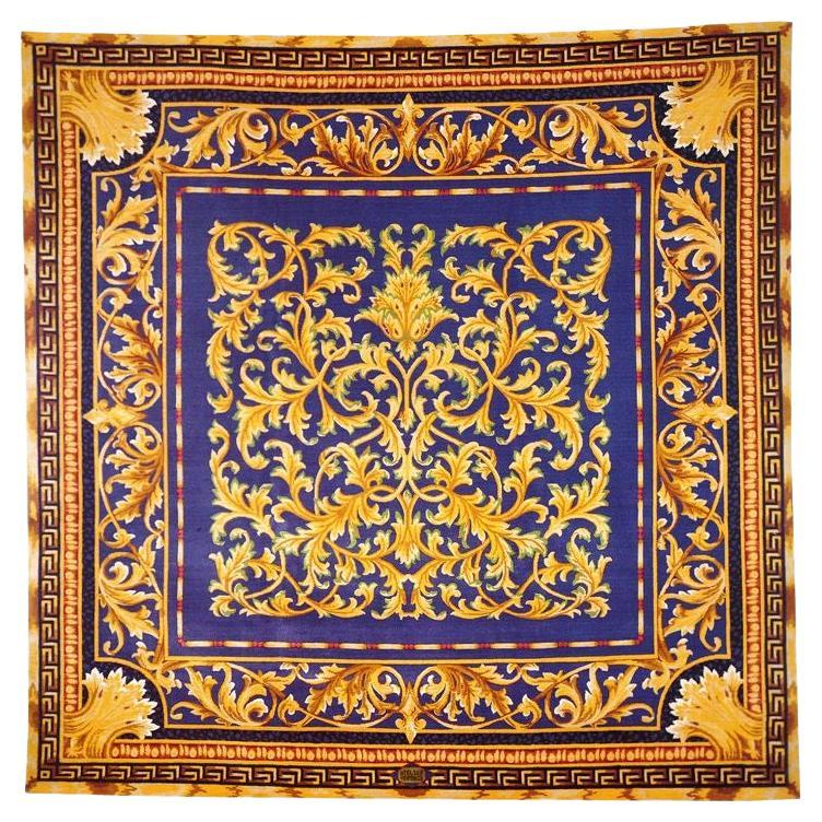 Gianni Versace, Baroquesque Blue Rug For Sale