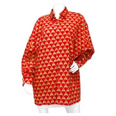 Gianni Versace Bee Print Corduroy Button-Up Long-Sleeve Shirt circa 1990s