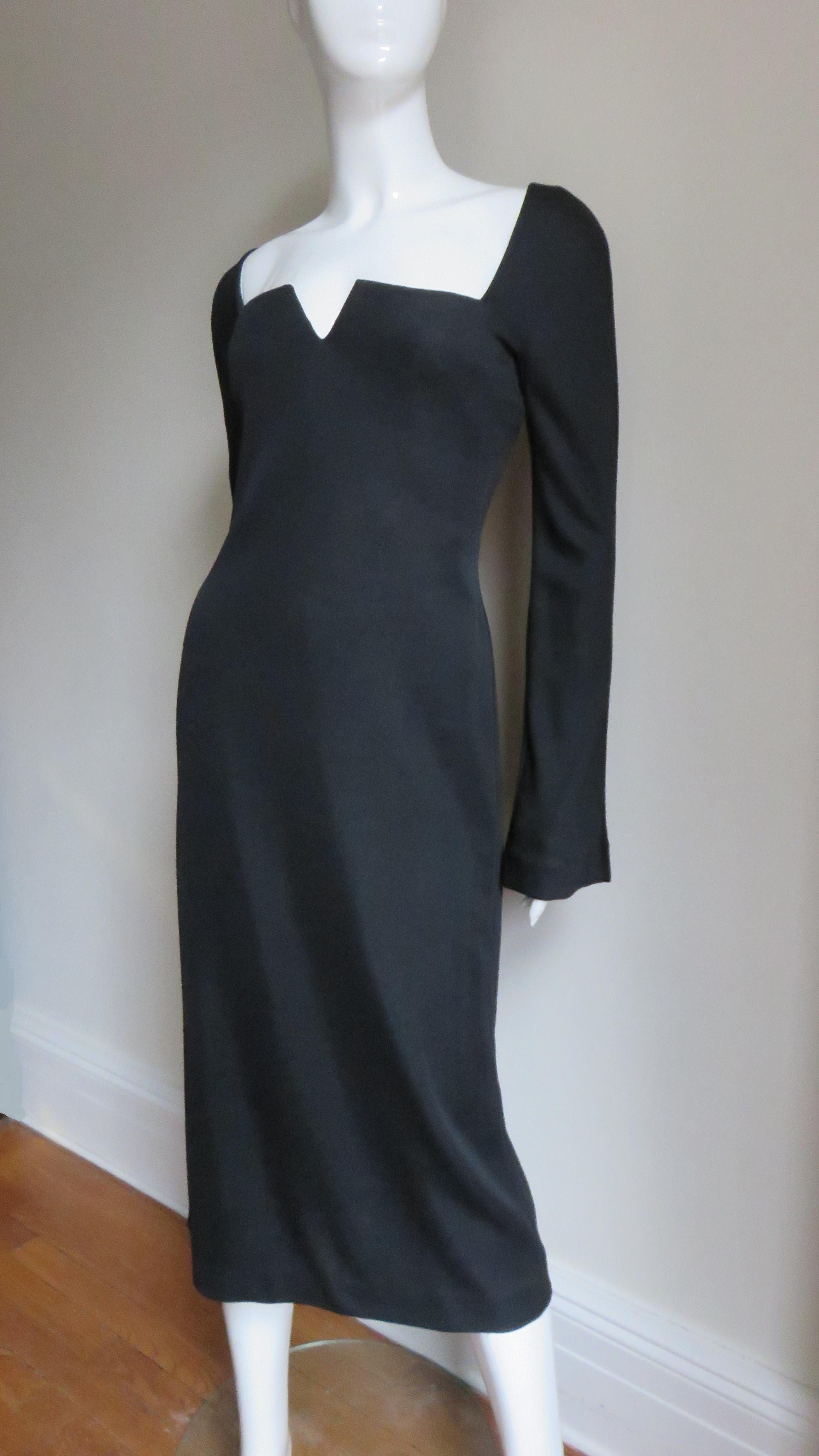 Women's Gianni Versace Couture 1990s Bell Sleeve Dress For Sale