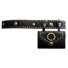Gianni Versace Belt Bag - 1990 Vintage - Silver & Brass 'Medusa Head' Studs