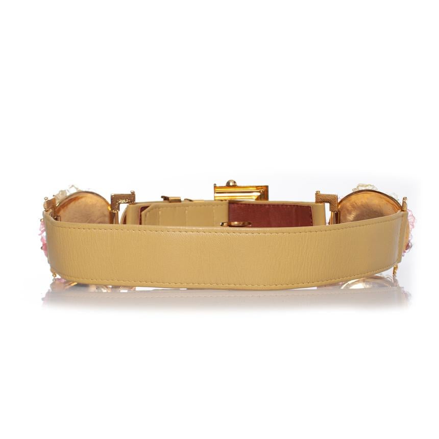 Gianni Versace, belt with floral medusa applications In Good Condition For Sale In AMSTERDAM, NL