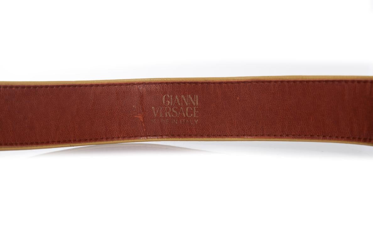 Gianni Versace, belt with floral medusa applications For Sale 1