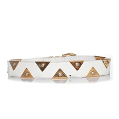 Gianni Versace, belt with gold triangle applications
