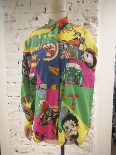 Gianni Versace Betty Boop Harley Davidson print Shirt