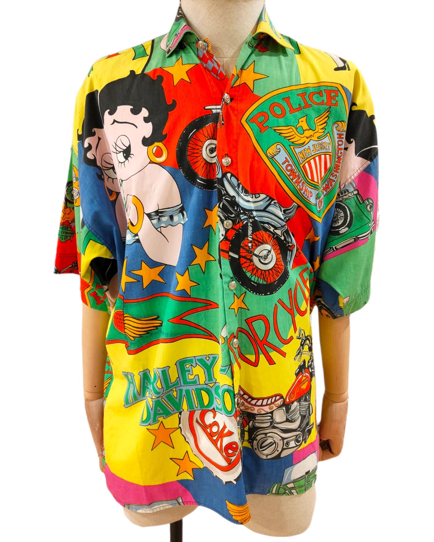 Gianni Versace Camisa estampada Betty Boop Harley 1