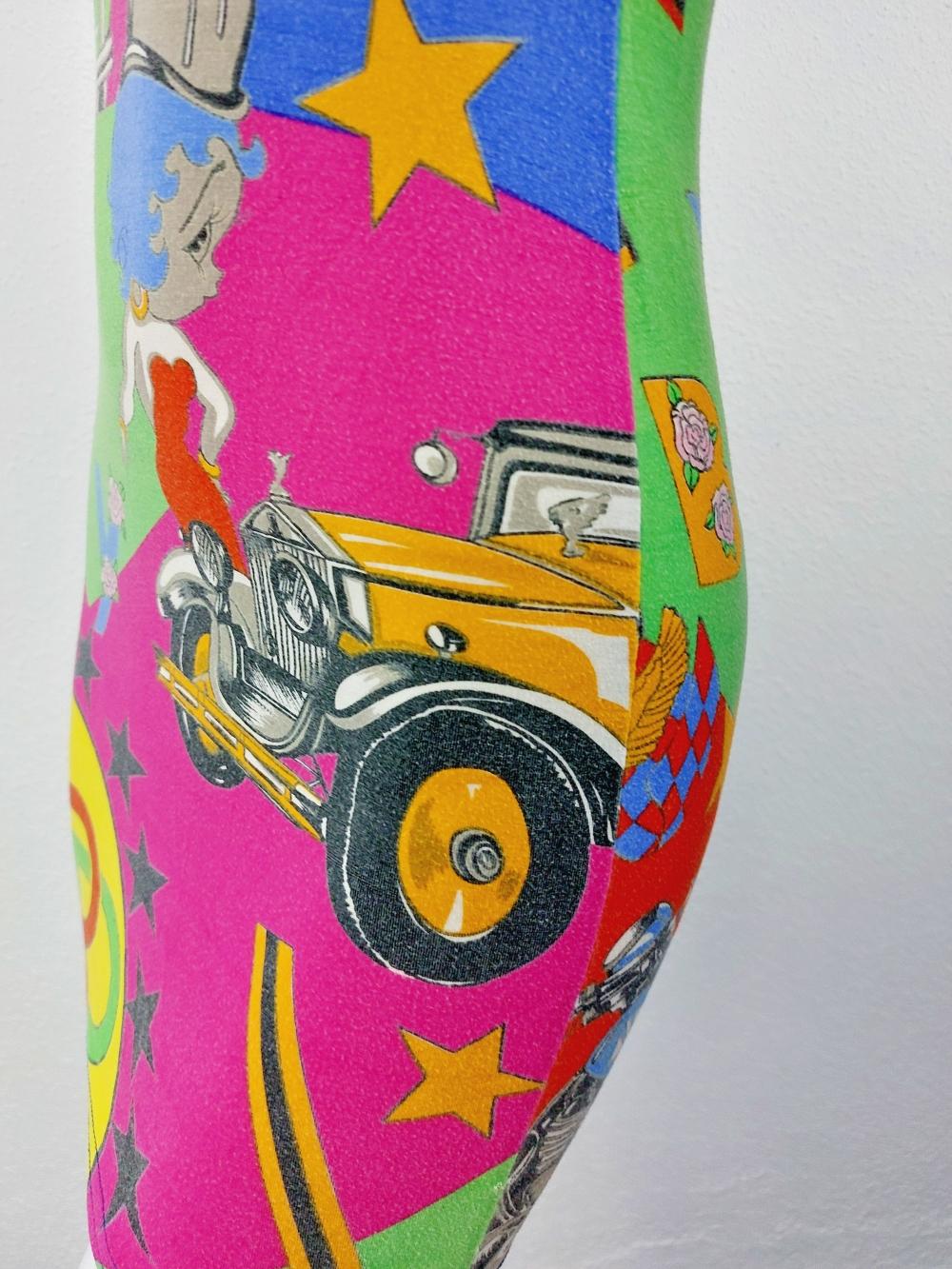 Gianni Versace  Betty Boop Pop Art Rolls Royce Cartoon Kourtney Kardashian Dress For Sale 2