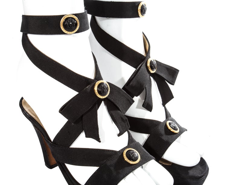 versace silk platforms