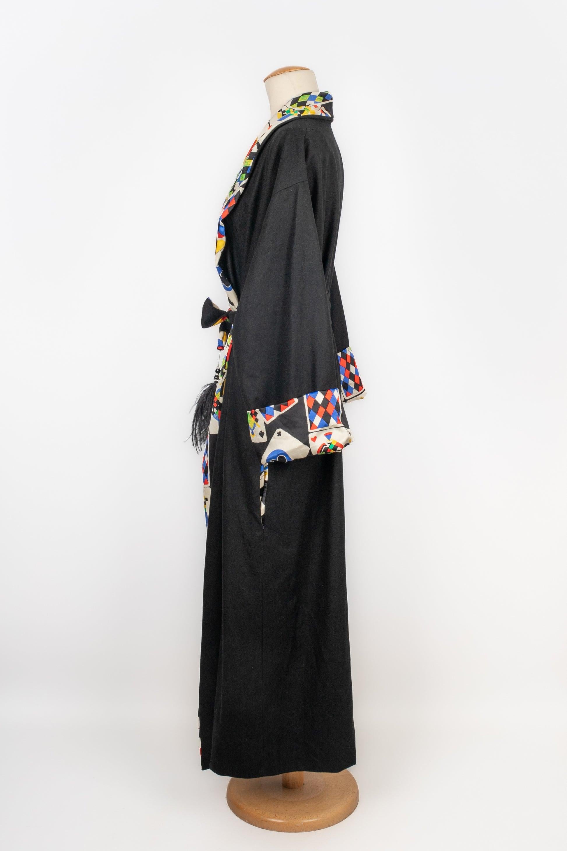 Gianni Versace Robe aus schwarzer Wollmischung im Zustand „Hervorragend“ im Angebot in SAINT-OUEN-SUR-SEINE, FR