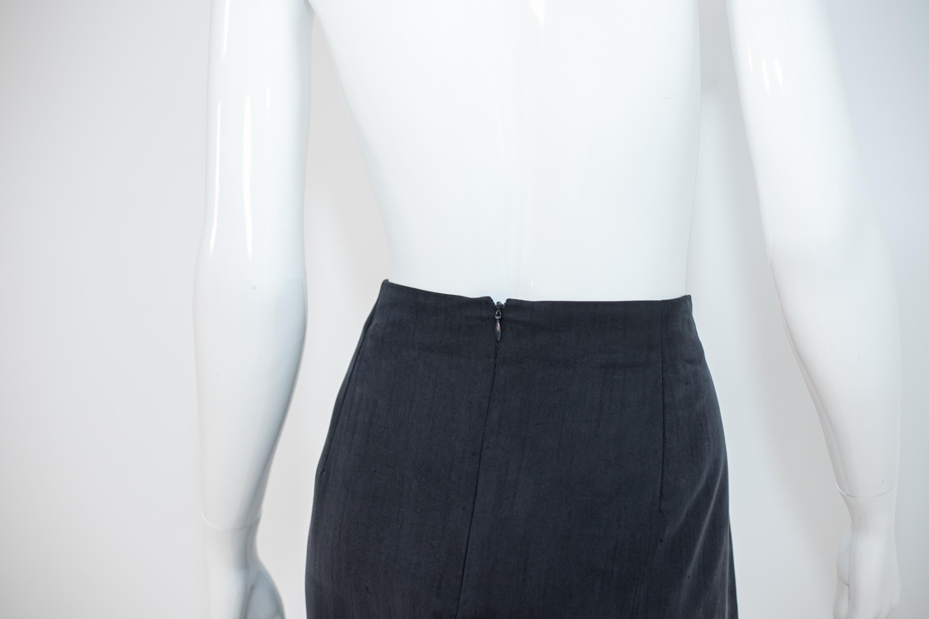 Gianni Versace Black Elegant Skirt Suit For Sale 5