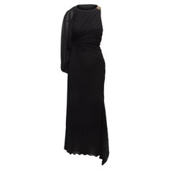 Gianni Versace Schwarzes plissiertes Herbst/Winter 2000 Kleid