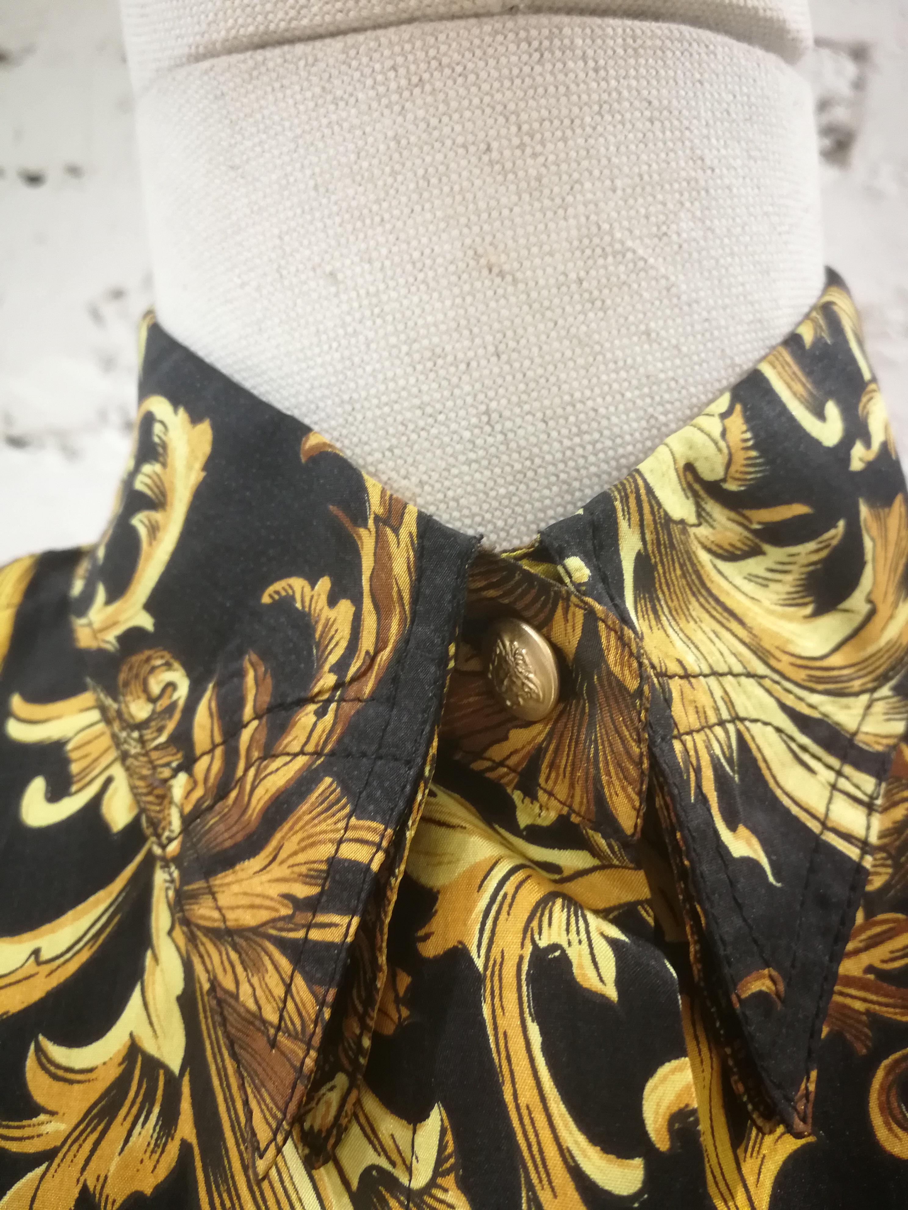 versace inspired baroque silk shirt