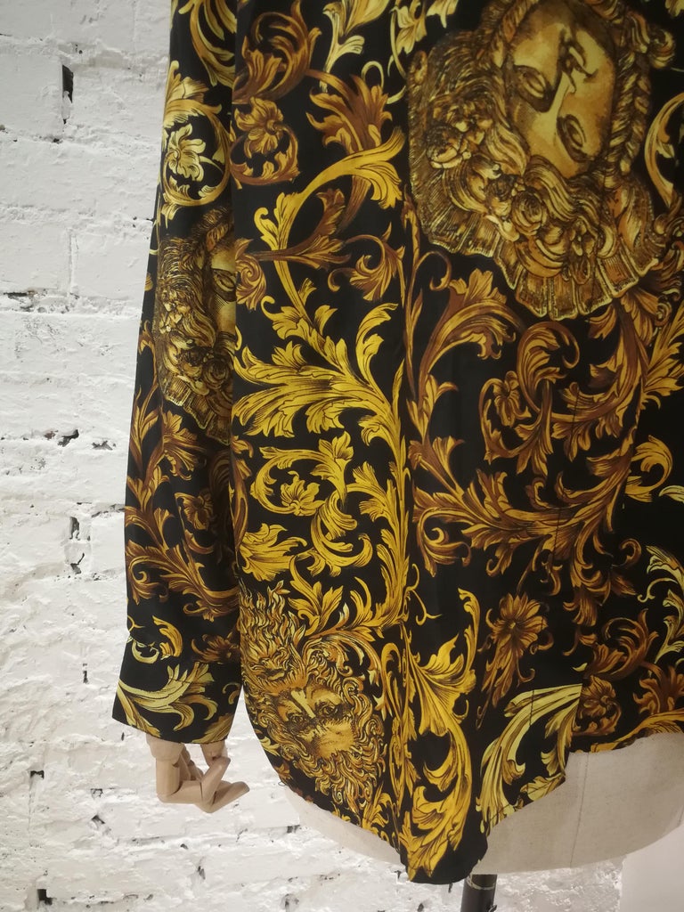 black and gold baroque shirt