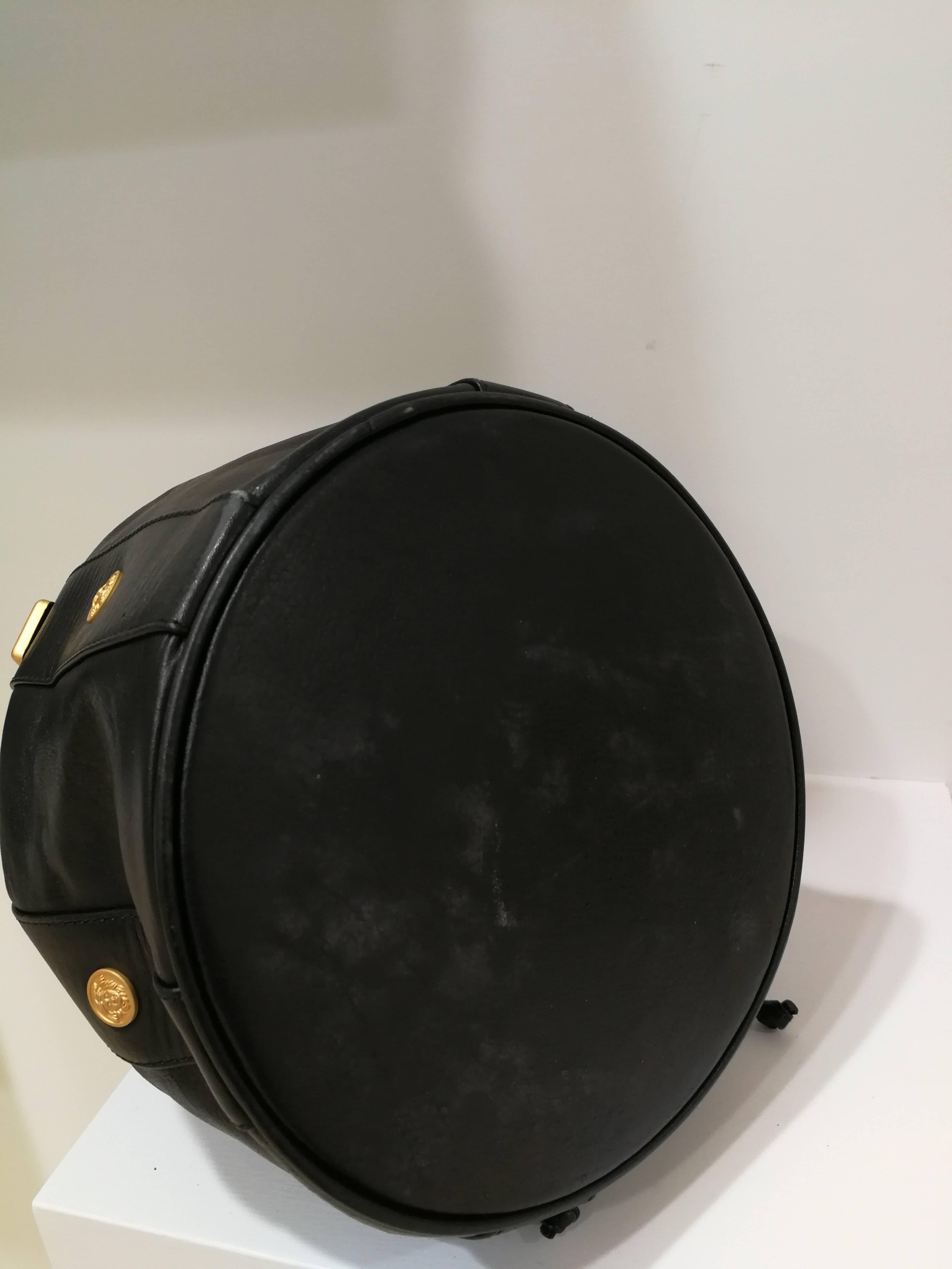 Gianni Versace Black leather Gold and Silver Tone Studs Satchel - Shoulder Bag 3