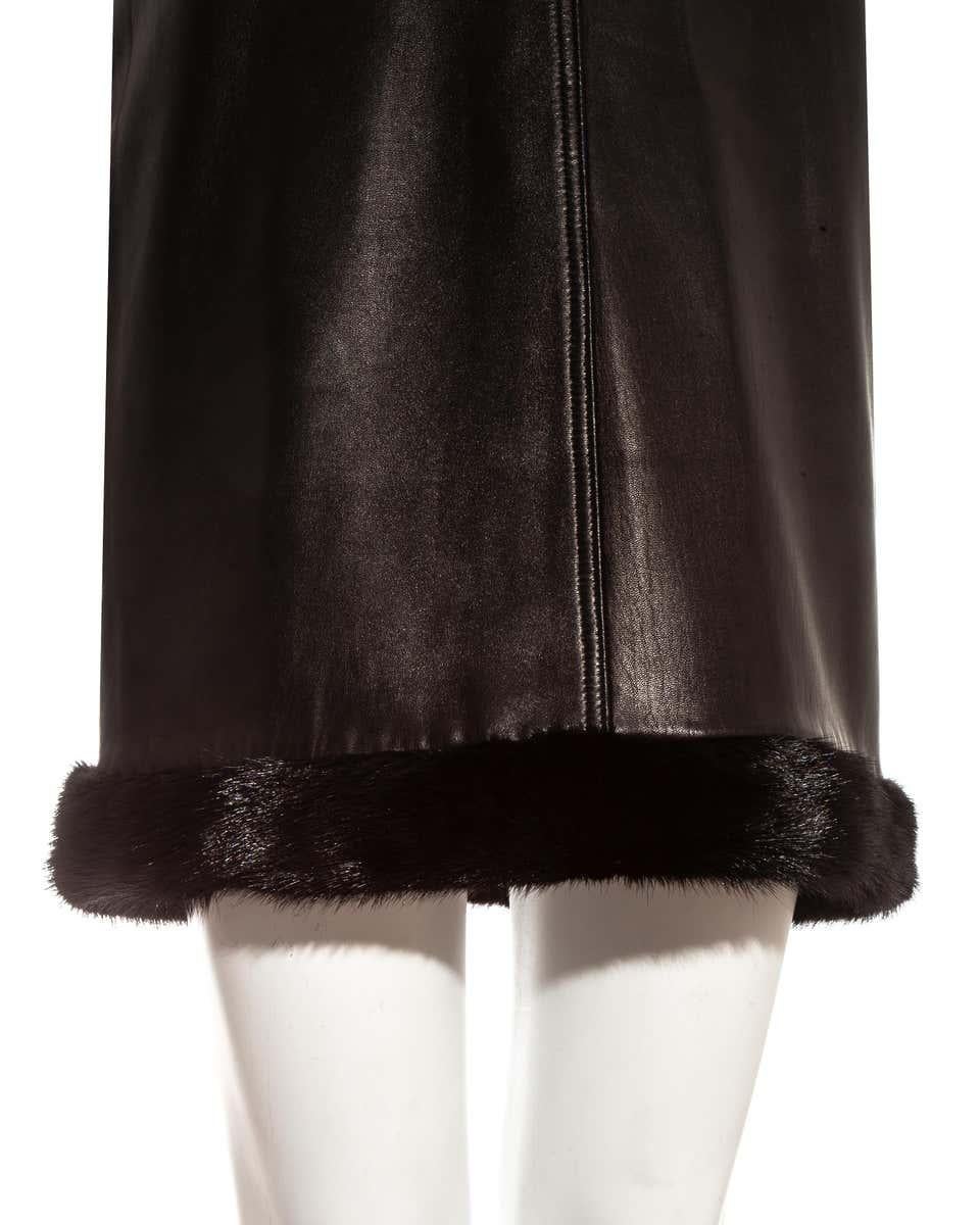 leather dress with fur