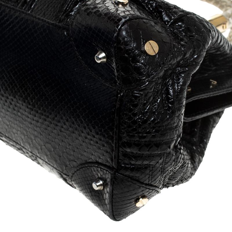 Gianni Versace Black Leather Snap Out Of It Satchel 3