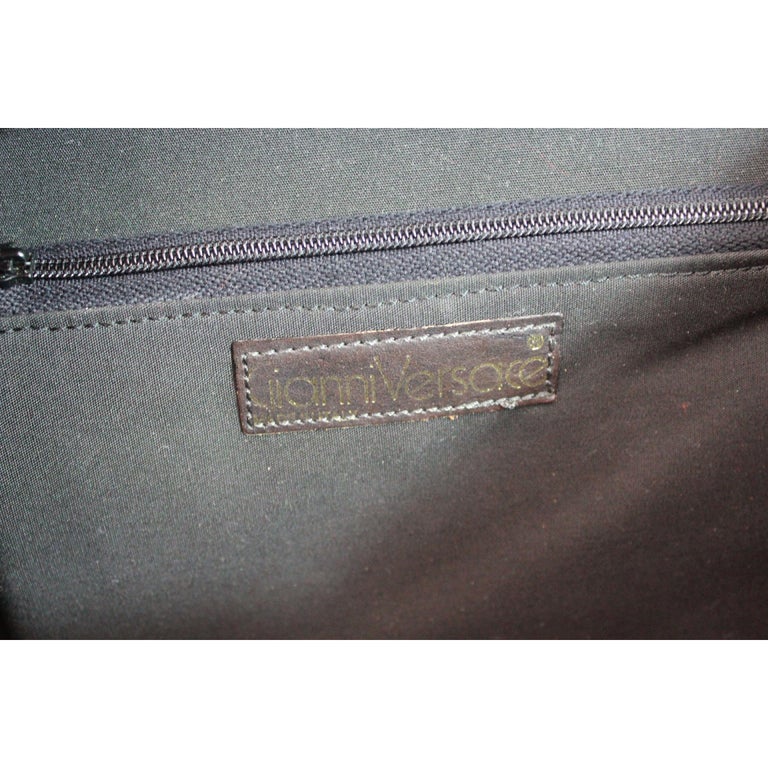 Gianni Versace Black Leather Trunk Bag Structured Rigid 1980s For Sale ...