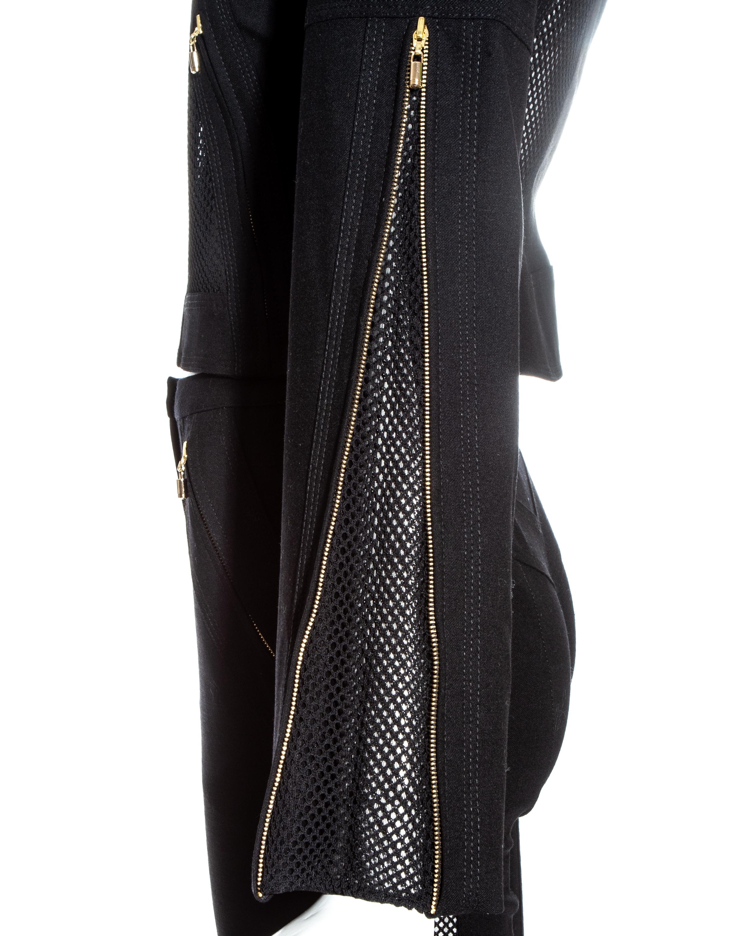 black and gold pant suit