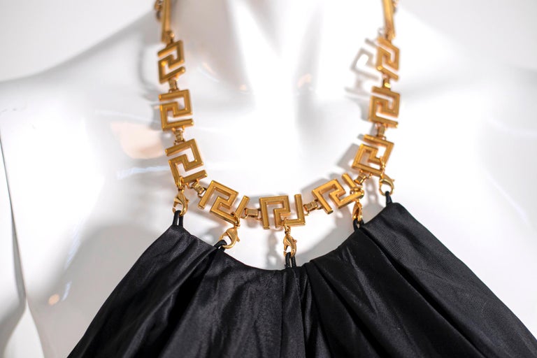 Gianni Versace Black Medusa Evening Dress For Sale at 1stDibs