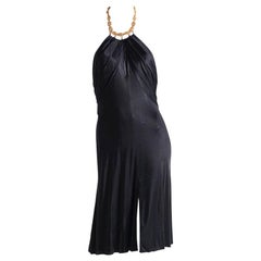 Gianni Versace Black Medusa Evening Dress 1990's