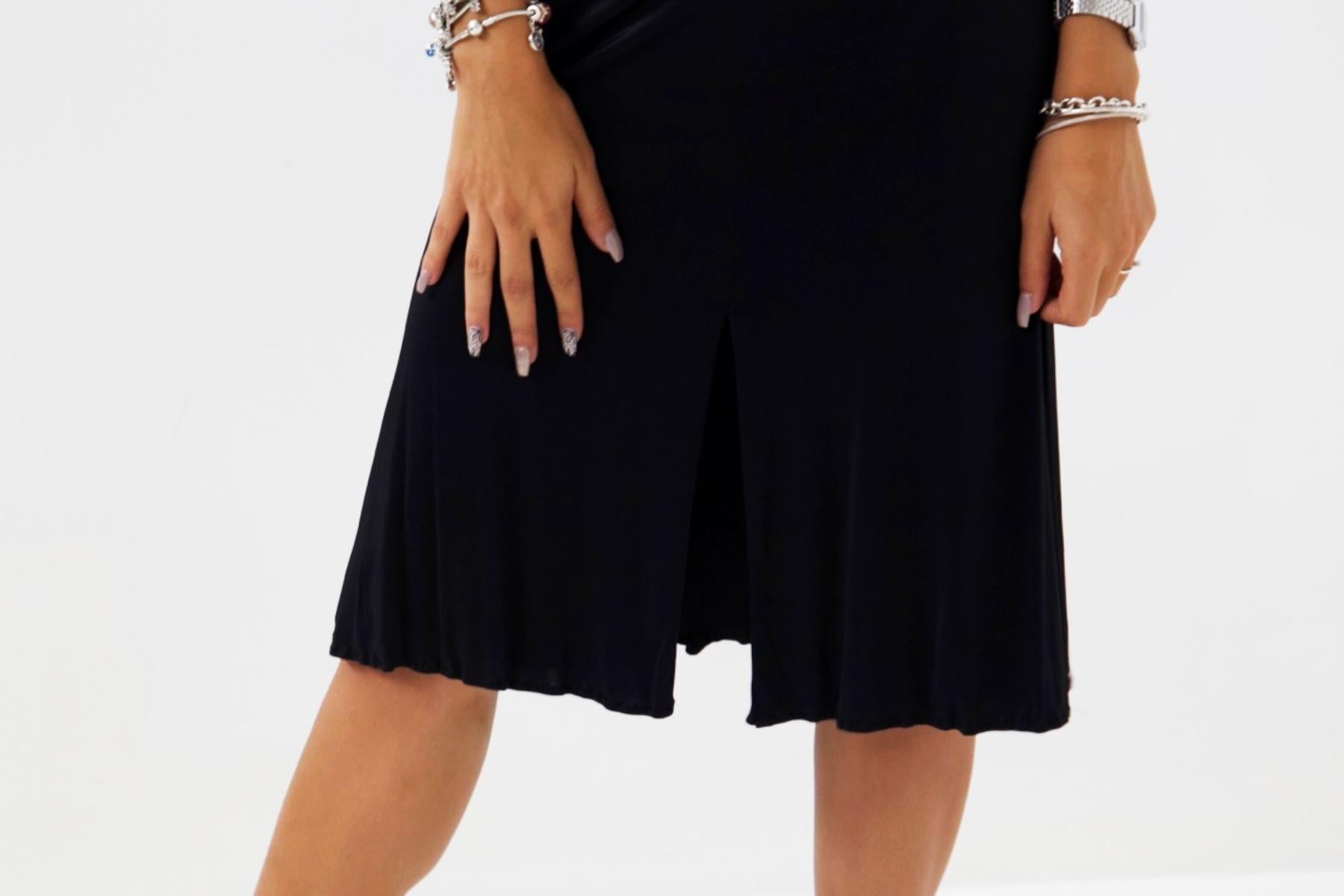 Gianni Versace Vestido de noche Medusa negro en venta 2