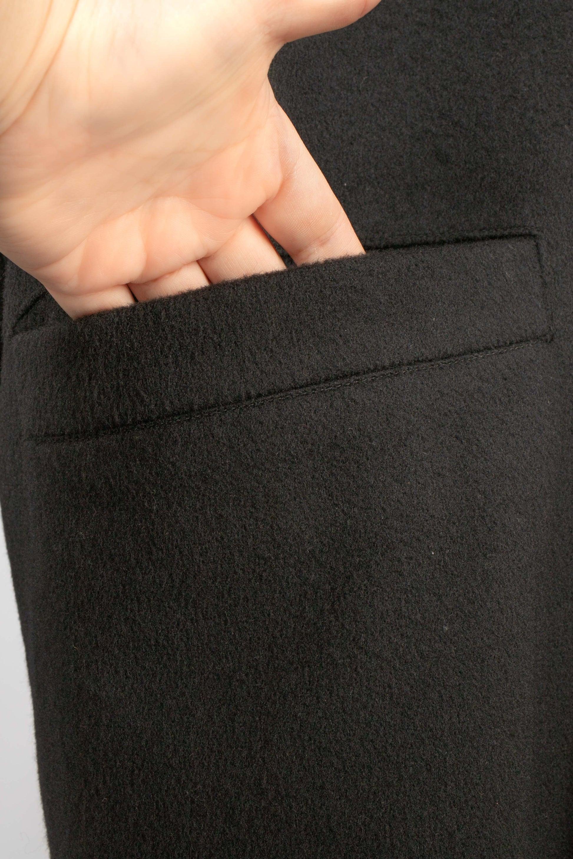 Gianni Versace Black Mid-length Men Coat For Sale 3