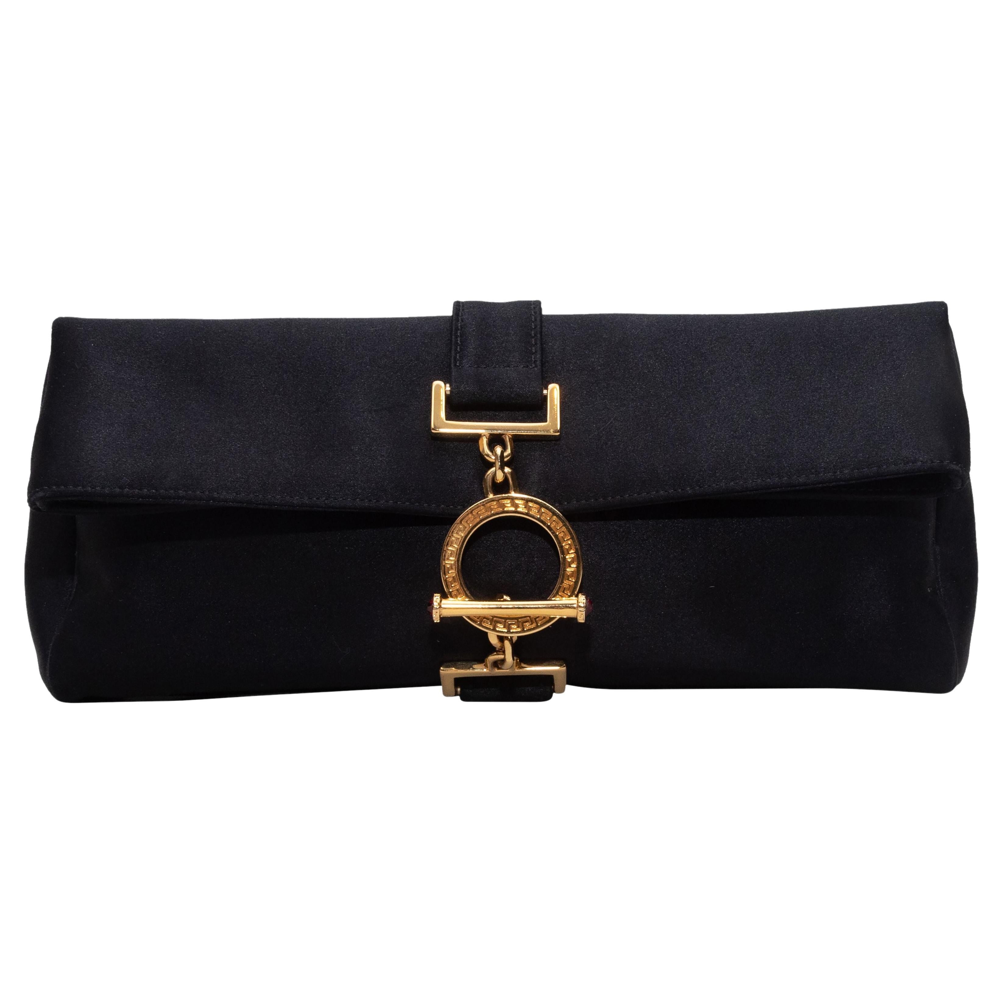 1990s Versus by Versace Medusa Leather Red Belt Stud Purse For Sale at