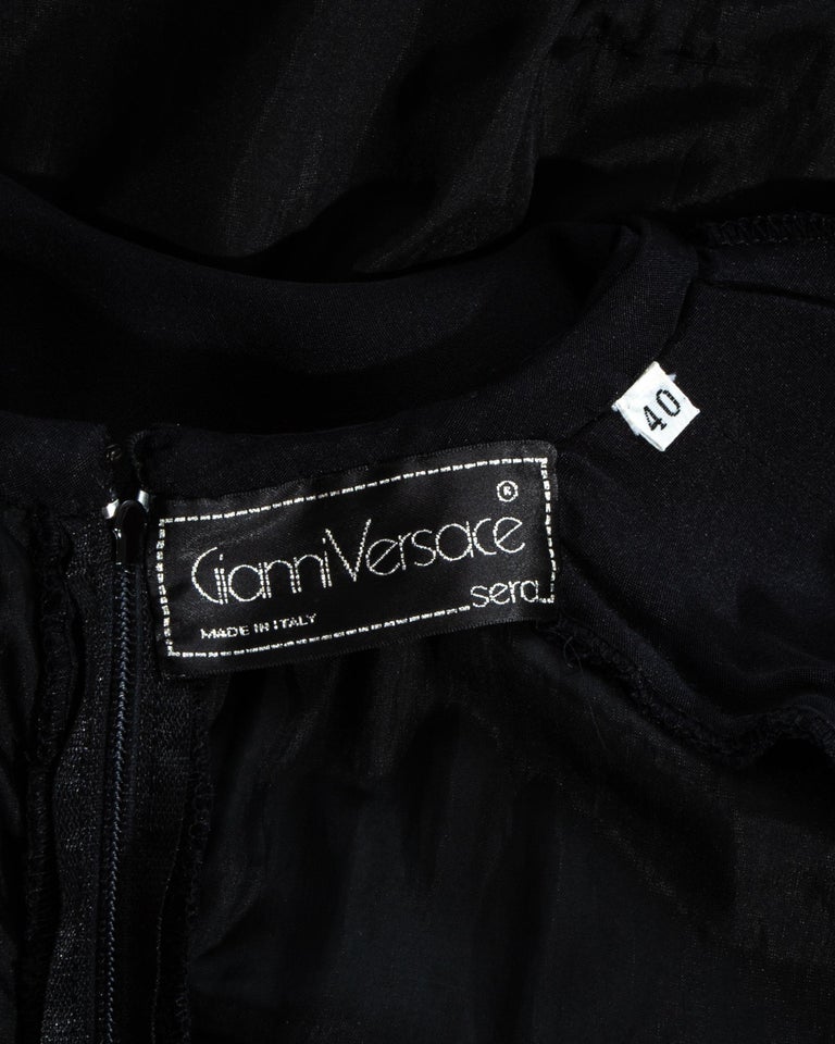 Gianni Versace black silk ruched mini dress, ss 1987 For Sale at ...