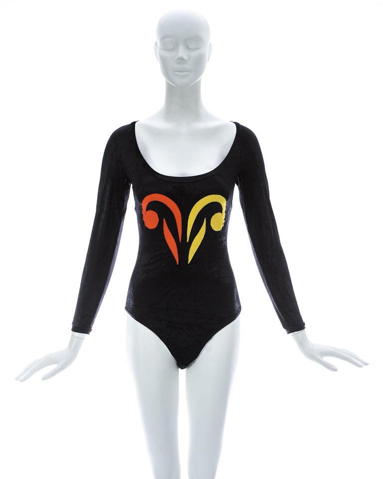 Gianni Versace black velvet jumpsuit, ca. 1991 at 1stDibs