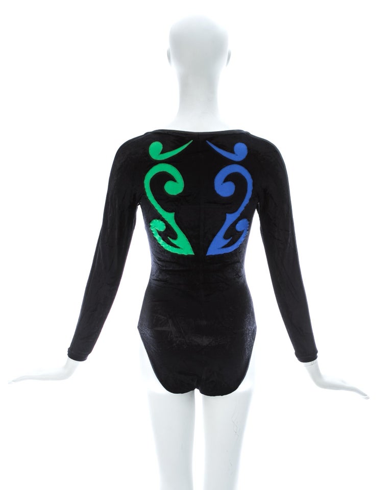 Gianni Versace black velvet jumpsuit, ca. 1991 at 1stDibs