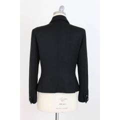 Gianni Versace Black Vintage Wool Silk Jacket